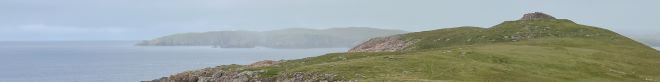 View of Culswich broch and coast